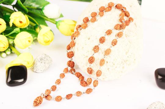 3 mukhi Agni mala in silver wire