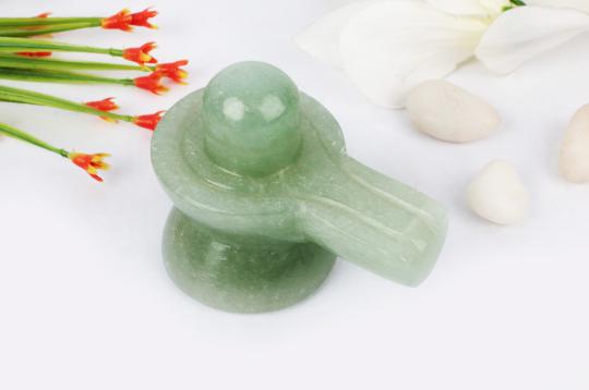 Light Green Jade Shivlinga - 124 gms