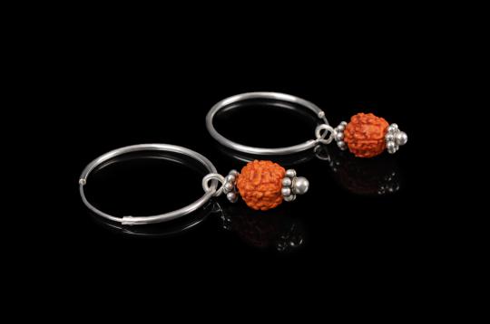 Rudraksha Earrings Set - XI
