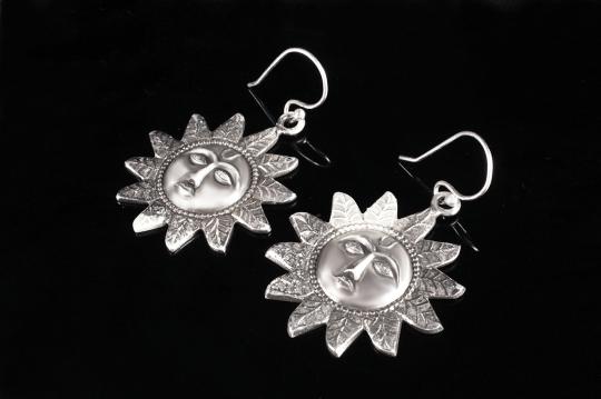 Surya Earrings in Silver - Design II