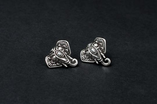 Ganesh Earrings in pure silver - 4.35 gms