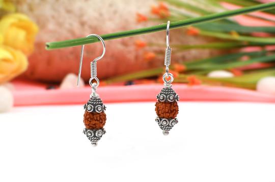 Rudraksha earring - Design VI