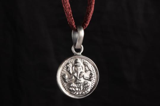 Ganesh Locket in Pure Silver - Design XIII