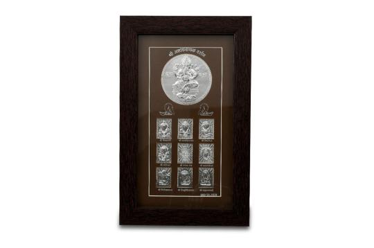 Ashta Vinayak in Silver with frame