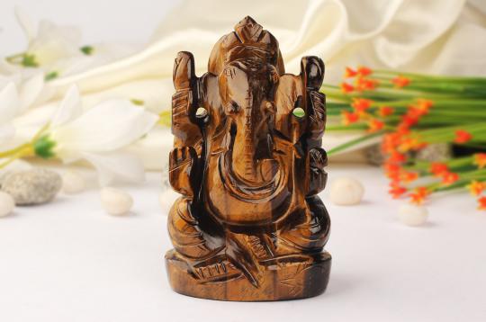 Tiger Eye Ganesha - 258 gm