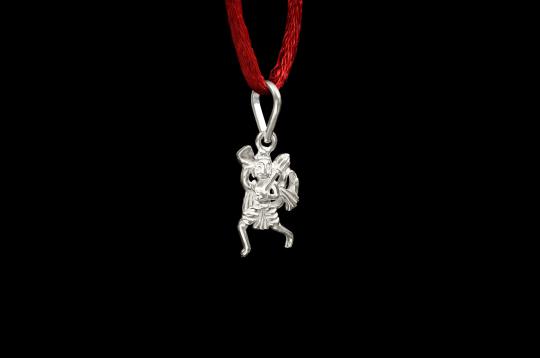 Hanuman locket in pure silver - Design IV