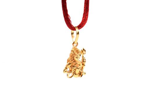 Shiva Parvati Locket in Pure Gold - 3.19 gms
