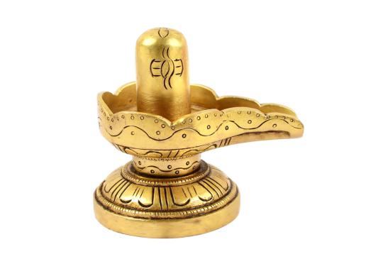 Brass Designer Shivling - Design III