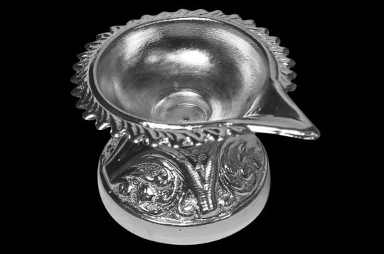 Designer Diya in German Silver