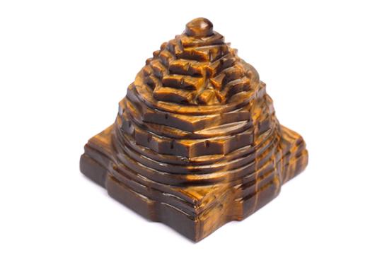 Shree Yantra in Tiger Eye Stone - 100 gms