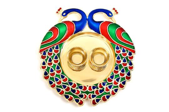 Peacock Designer Puja Thali - IV