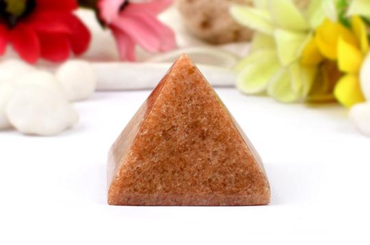 Pyramid in Natural Red Jade