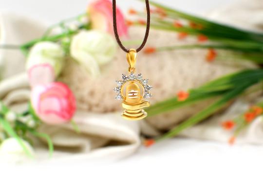 Shivling Locket in Pure Gold - 2.3 gms