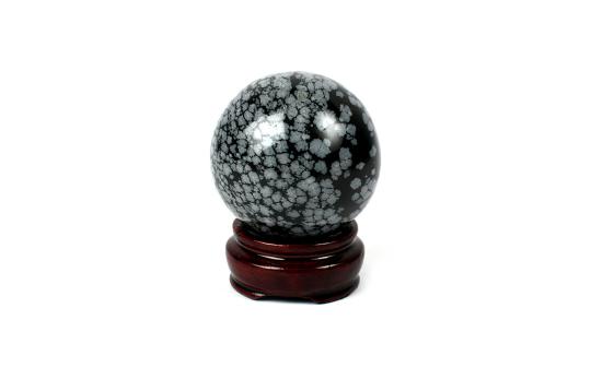 Black Snowflake Obsidian Balls
