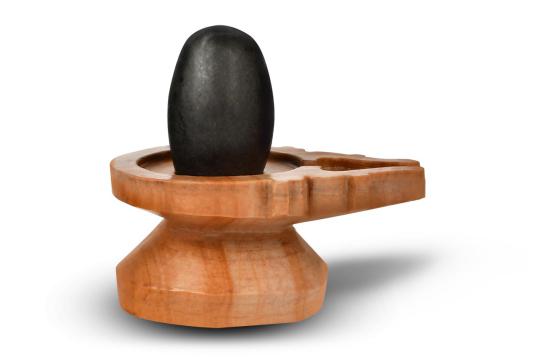 Narmada Lingam with Stone Damru Yoni Base - I