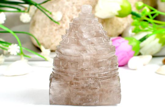 Natural Smoky Quartz Shree Yantra - 163 gms