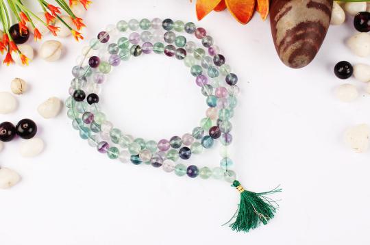 Fluorite Round Mala - 8mm