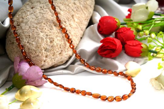Hessonite Gomed oval mala