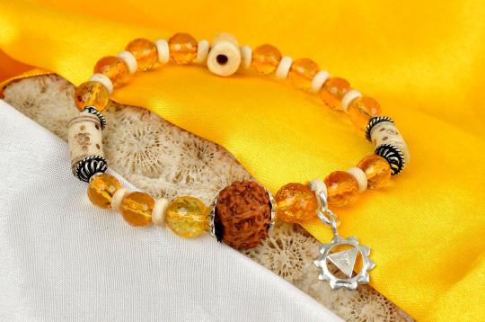 12 Mukhi Rudraksha and Citrine Bracelet
