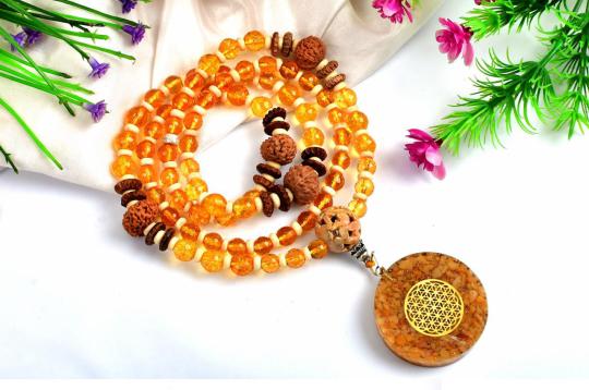 12 Mukhi Rudraksha and Citrine Mala