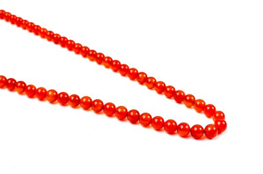 Red Carnelian round mala - 8 mm