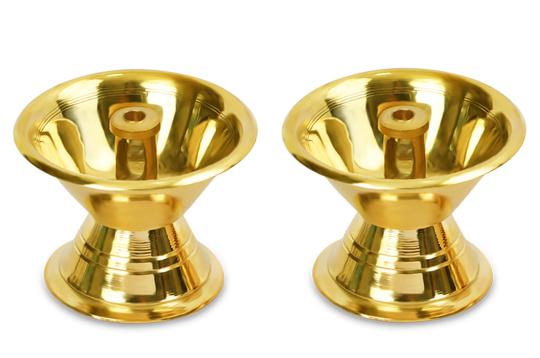 Oil Lamp in brass - Set of 2 - I