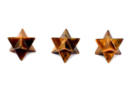 Star Pyramid in Tiger Eye - Set of 3 - 22 gms