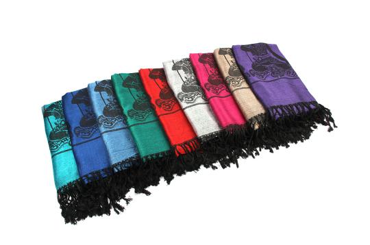 Meditating Shiva Shawl in Soft Jacquard Fabric