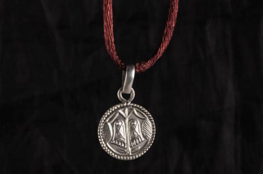 Lakshmi Charan Locket in Pure Silver