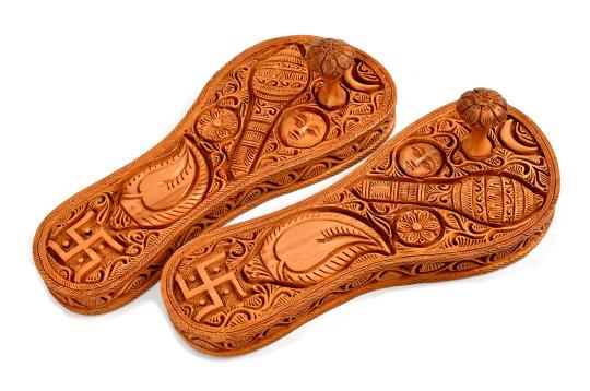 Auspicious Paduka - Sandalwood