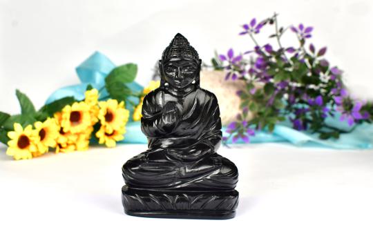 Buddha in Black Jade - 442 gms