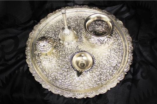 Puja Thali Set - German silver