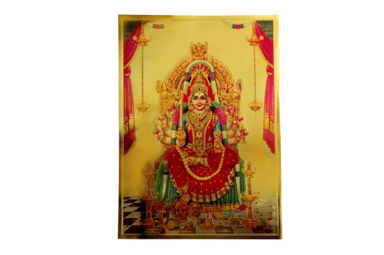 Devi Karumaariamman Photo in Golden Sheet - Large