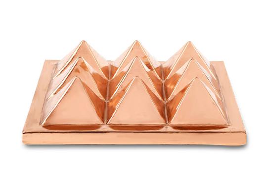 9 Pyramid Copper Vastu plate