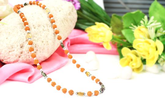 Rudraksha and Tourmaline mala