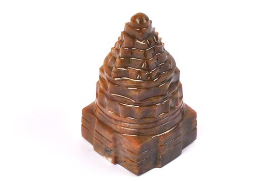 Shree Yantra in Tiger Eye Stone - 101 gms