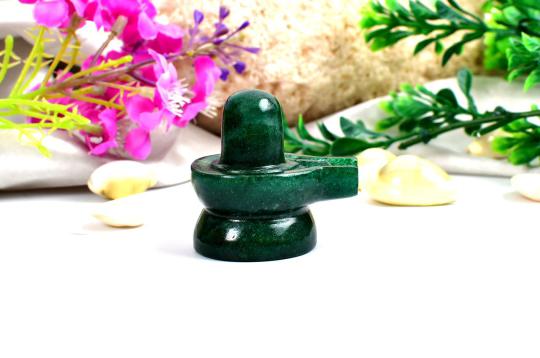 Green Jade Shivlinga - 57 gms
