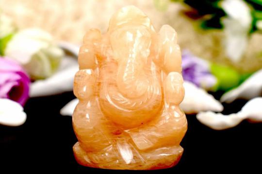 Ganesha In Yellow Jade - 86 gms - I