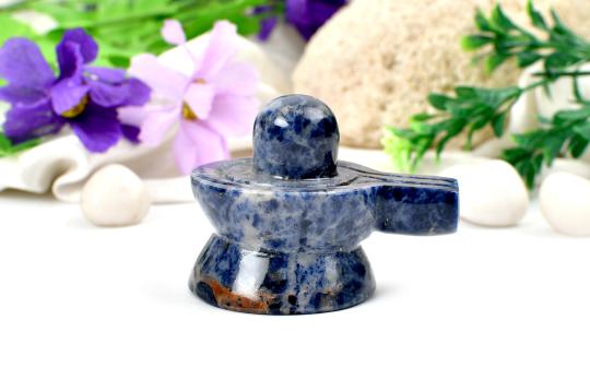 Blue Sodalite Shivling - 117 gms