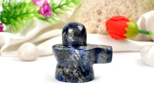 Blue Sodalite Shivling - 66 gms
