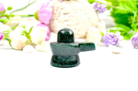 Green Jade Shivaling - 80 gms