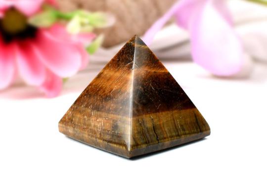 Pyramid in Tiger Eye-Luck and stability