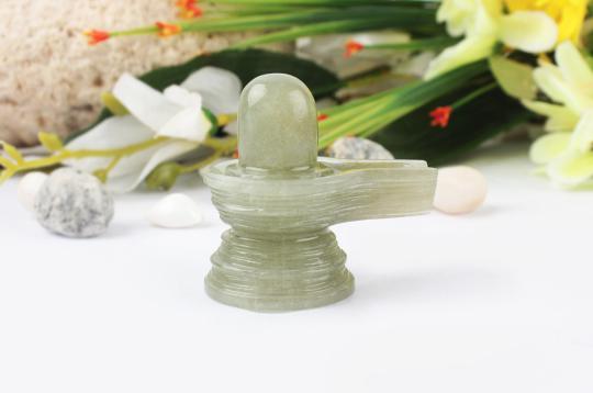 Light Green Jade Shivlinga - 64 gms