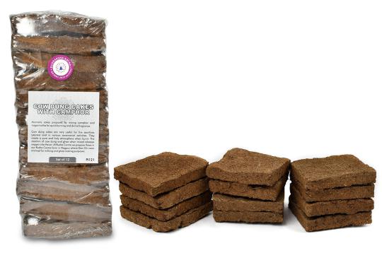 Cow dung cakes with camphor