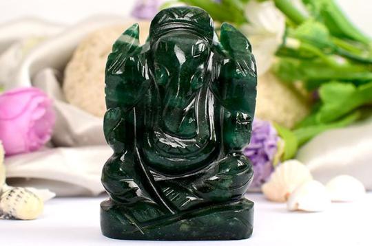 Green Jade Ganesha - 116 gms - I