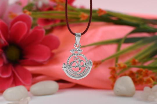 OM Locket in Pure Silver - Design XIX