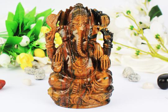 Tiger Eye Ganesha - 1127 gms