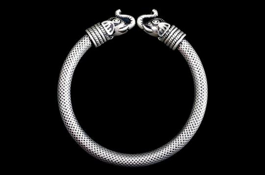 Elephant Headed Kada in Pure silver - II