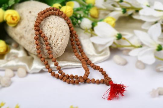 6 Mukhi Semi Chikna Mars Mala - 7 mm