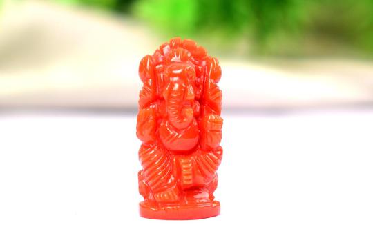 Coral Ganesha - 14.15 carats